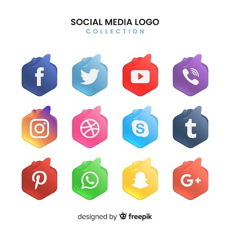 Social media logo collection | Free Vector