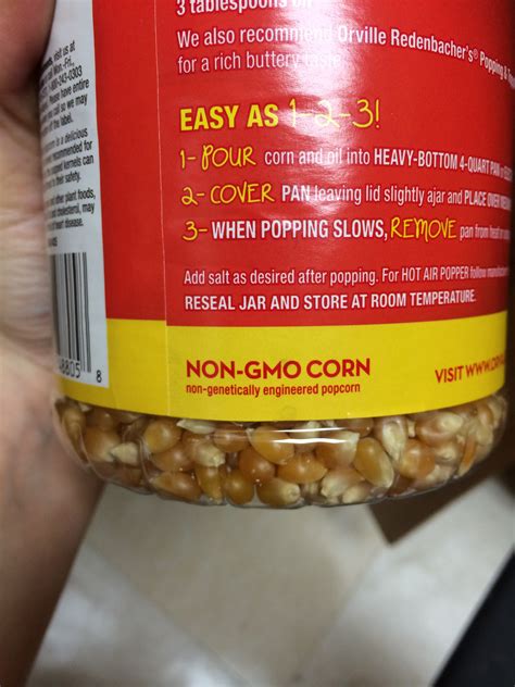 Orville Redenbacher's Gourmet Popping Corn, Original: Calories ...