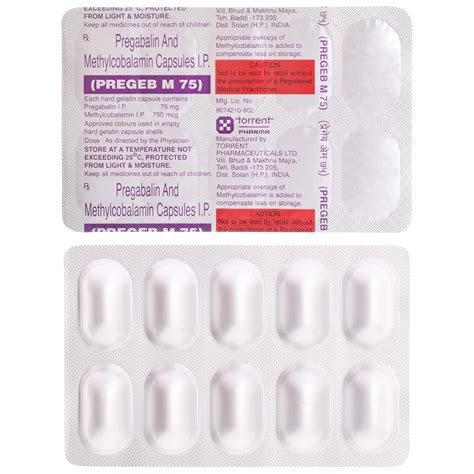 Pregeb M 75 - Strip of 10 Capsules : Amazon.in: Health & Personal Care