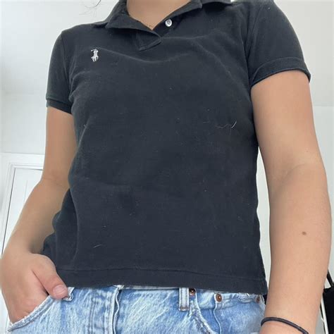 Polo Ralph Lauren Women's Black Polo-shirts | Depop