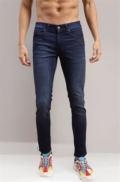 HIGHLANDER Men Straight Fit Mid Rise Light Fade Cotton Regular Jeans ...