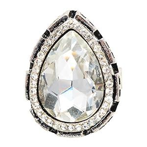 Muktayi American Diamond Silver Plated Finger Ring for Girls ...