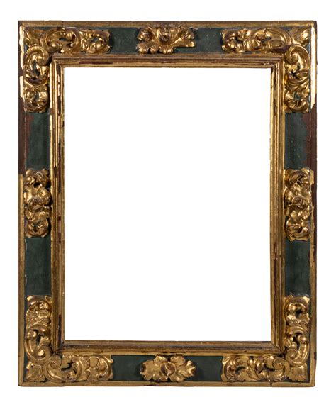 A Late 17th-Early 18th Century Spanish Gilt and Polychrome Frame For ...