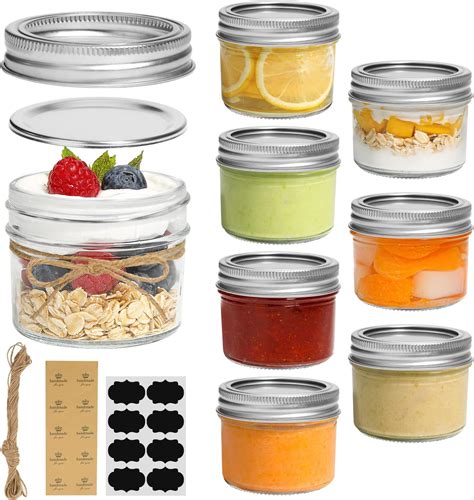 Amazon.com: Ball Mason 4oz Quilted Jelly Jars with Lids and Bands, Set ...