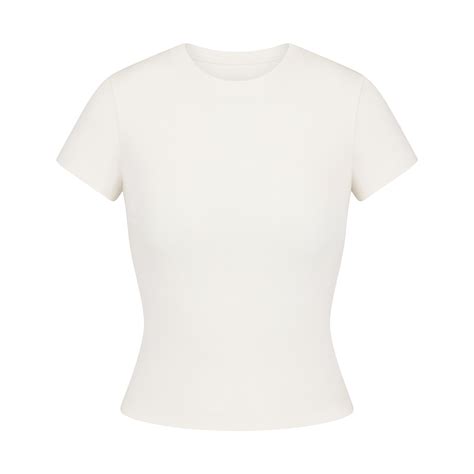 COTTON RIB T-SHIRT | MARBLE
