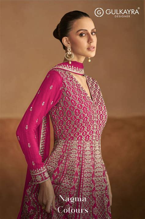 Gulkayra Nagma Colours Designer Gown With Dupatta Collection