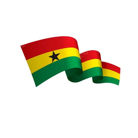 Ghana Flag Vector Design Images, Ghana Flag Symbol Vector Illustration, Patriot, Land, Yellow ...