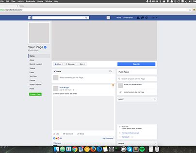 Facebook Mockup Fanpage 2016 Free Template on Behance
