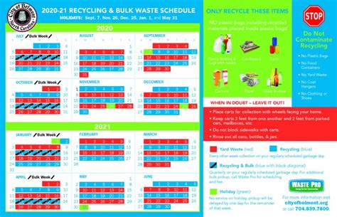 Trash and Recycling Pickup Schedules in Belmont, NC: The Complete Guide ...