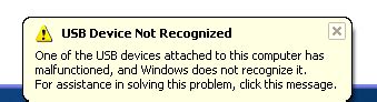USB Device Not Recognized 的图像结果