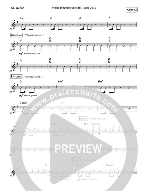 Praise Acoustic Guitar Sheet Music PDF (Elevation Worship / Elevation ...