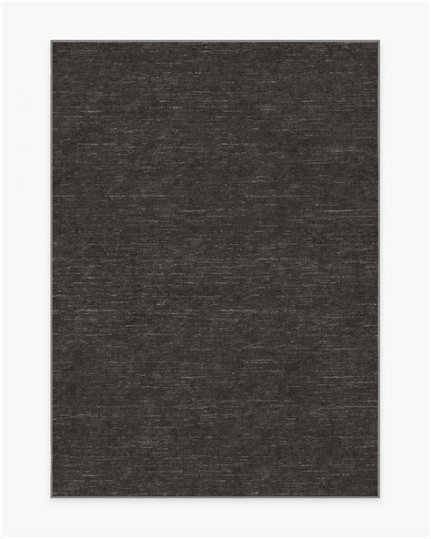 Melange Solid Charcoal Rug | Ruggable