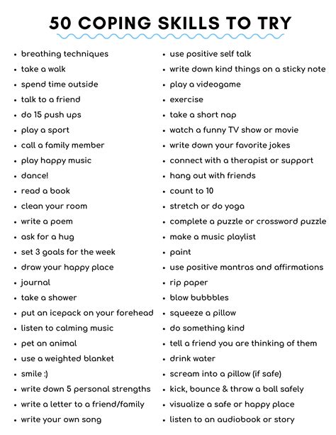 Coping skills handout – Artofit