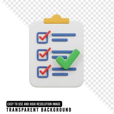 Checklist with check marks and a big green success sign | Premium PSD