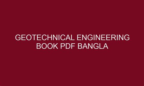 Image result for Geotechnical Engineering Book PDF