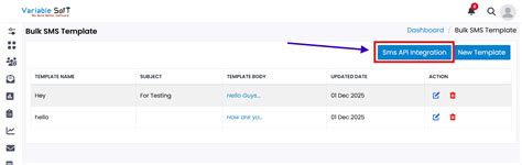 SMS API Integration