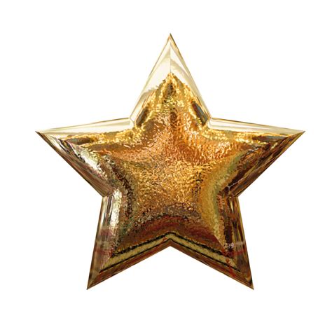 3d illustration gold star transparent background 13861117 PNG