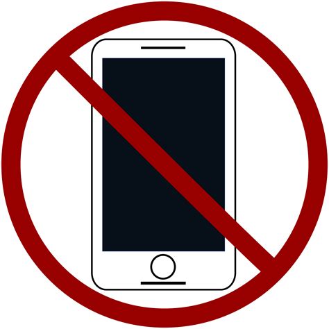 Clipart - No Cell Phones Free Clipart Download - No Smartphone Icon