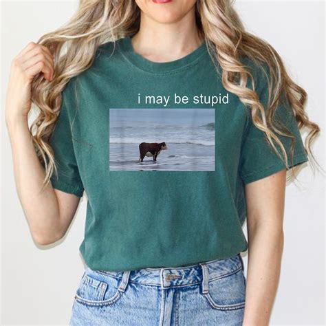 I May Be Stupid Cow Meme I May Be Stupid Funny T-shirt1100 - Etsy