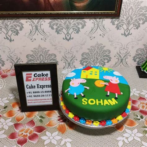 Peppa & George Pig Fondant Cake Delivery in Delhi NCR - ₹2,349.00 ...