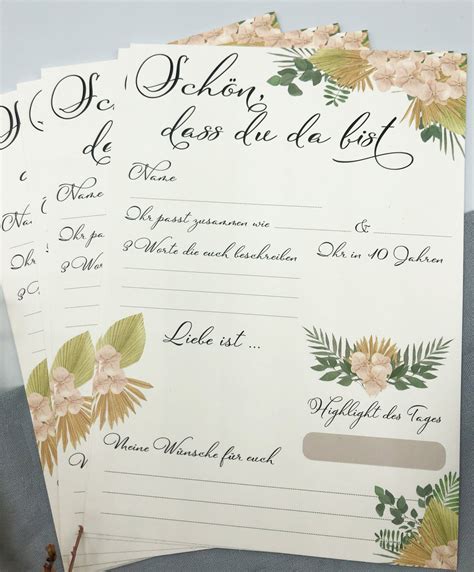 Gästebuchkarten Boho