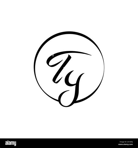 Initial TY letter Logo Design vector Template. Abstract Script Letter ...