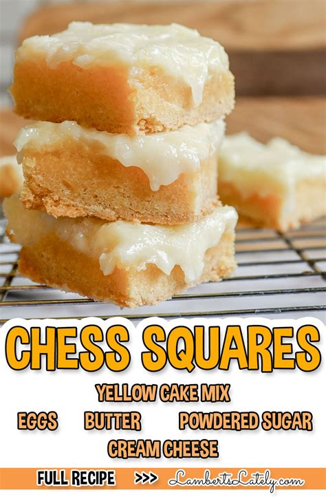 Chess Squares | Easy cake recipes, Chess squares, Recipe for chess squares
