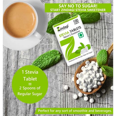 Buy ZINDAGI STEVIA TABLETS | STEVIA POWDER SUGARFREE TABLETS | SUGAR ...