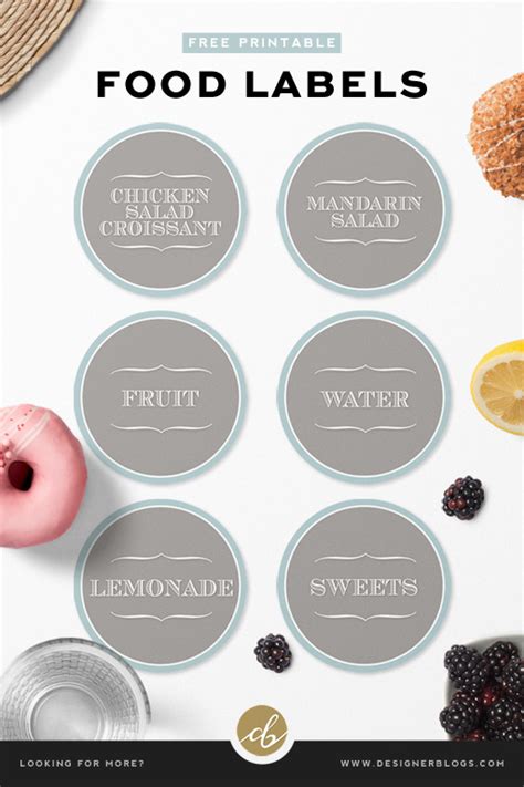 Food Label Template Printable Labels