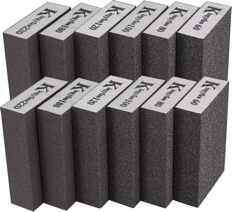 Amazon.com: XxinXrongSanding Sponge, 12 Pcs Sanding Blocks, 60/80/100 ...