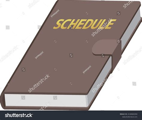 Clip Art Schedule Book Brown Cover Stock Vector (Royalty Free ...