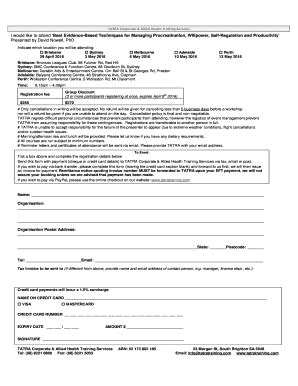 Fillable Online Self Regulation 2016 Registration Form.doc Fax Email ...