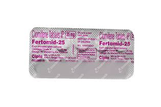 Fertomid 25 Mg Tablet 10 - Uses, Side Effects, Dosage, Price | Truemeds