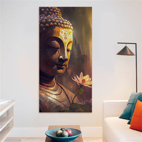 Serene Retreat: Lord Buddha Wall Art Paintings for Bedroom Decor ...