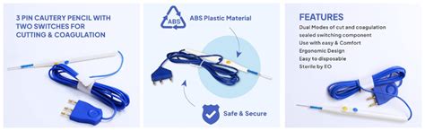 HOSPESCARE Electro surgical Control Cautery Pencil for Electrocautery ...