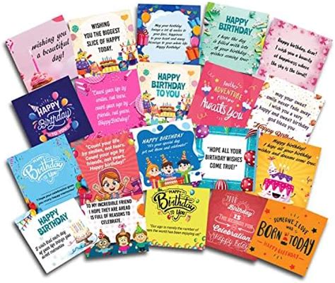 exciting Lives Mini Birthday Cards Set - Gift for Birthday - for ...