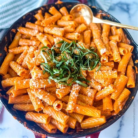Carbone Spicy Rigatoni Pasta - The Feathered Nester