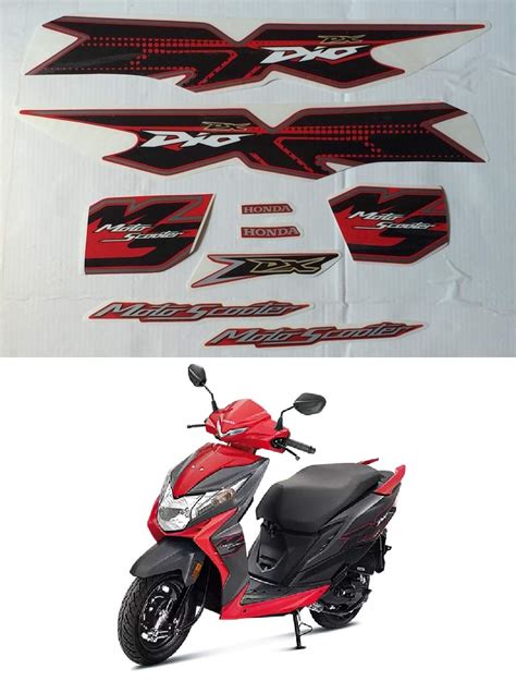 HRBull Honda Dio Red Color Sticker (RFS_121_DI_RED) : Amazon.in: Car ...