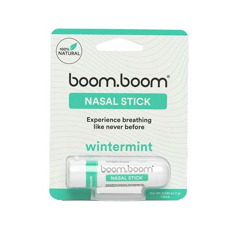 Boomboom Naturals Nasal Stick WinterMint 0.035oz – Locatel Health ...