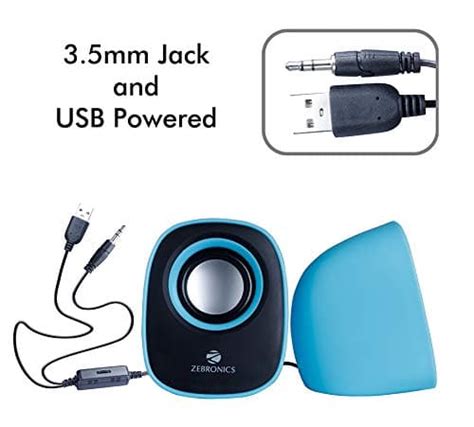 ZEBRONICS Zeb-Pebble New 2.0 Multimedia Aux, USB Powered Speaker for ...