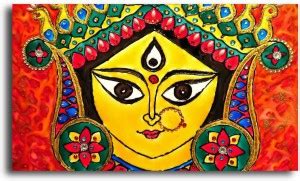 PIXELARTZ Canvas Painting - Maa Durga - Modern Art - Relgious Canvas ...