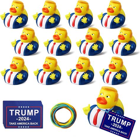 Amazon.com: 24 Pcs Donald Trump Rubber Ducks with Card, Update Trump ...