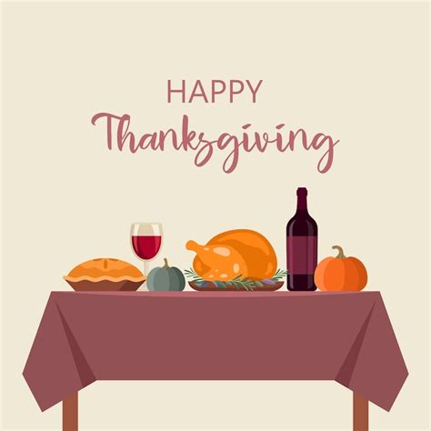 Thanksgiving feast served Vectors - Download Free High-Quality Vectors ...