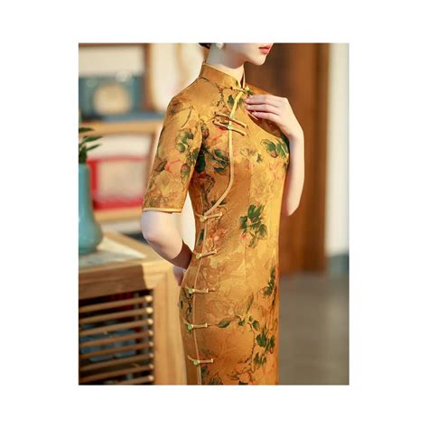 Buy Shanghai Story Chinese Women's Mandarin Collar Vintage Cheongsam ...