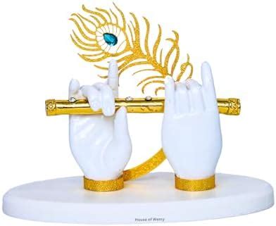 DK MART Mini Krishna Hand Flute Idol | Small Krishna Hand Flute ...
