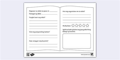 Balangkas Para Sa Pagsusuri Ng Aklat | Grade 1 | Twinkl