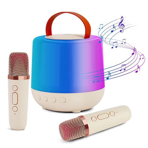 Karaoke Machine for Kids Adults, mini karaoke machine with 2 wireless ...