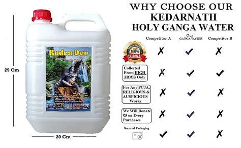 Rudra Dev Kedarnath 5 litres Ganga Jal Filled from Uttarakhand ...