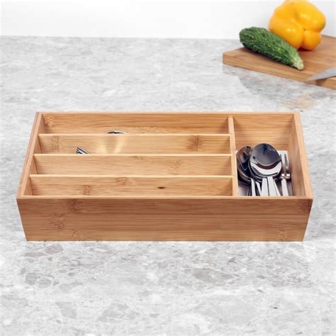 Buy Edulis Bamboo Cutlery Organiser from Home Centre at just INR 699.0