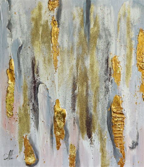 Silver And Gold Abstract Painting at Eva Facy blog